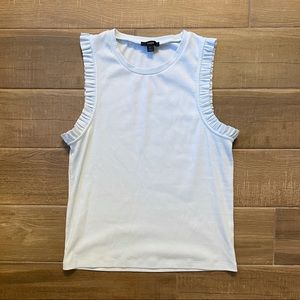 J. Crew Ruffle sleeve tank
